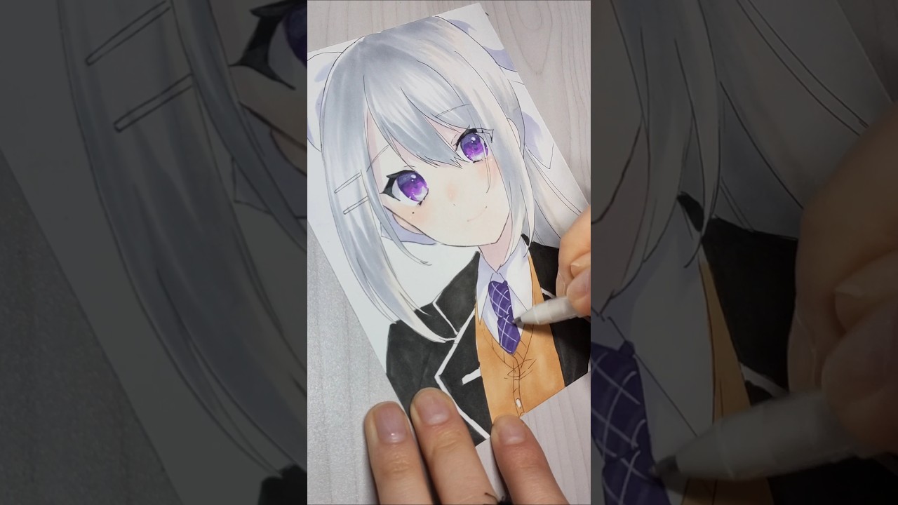 [にじさんじ]樋口楓さん描いてみた！【軍画茶助】#イラスト #コピック #copic #にじさんじ