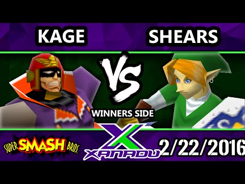 S@X 138 - Shears (Link) Vs. Kage (Captain Falcon) SSB64 Tournament - Super Smash Bros