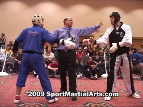 Jose Santiago v Brandon Bertsch - Men's team sparring eliminations - 2009 NBL Supergrands