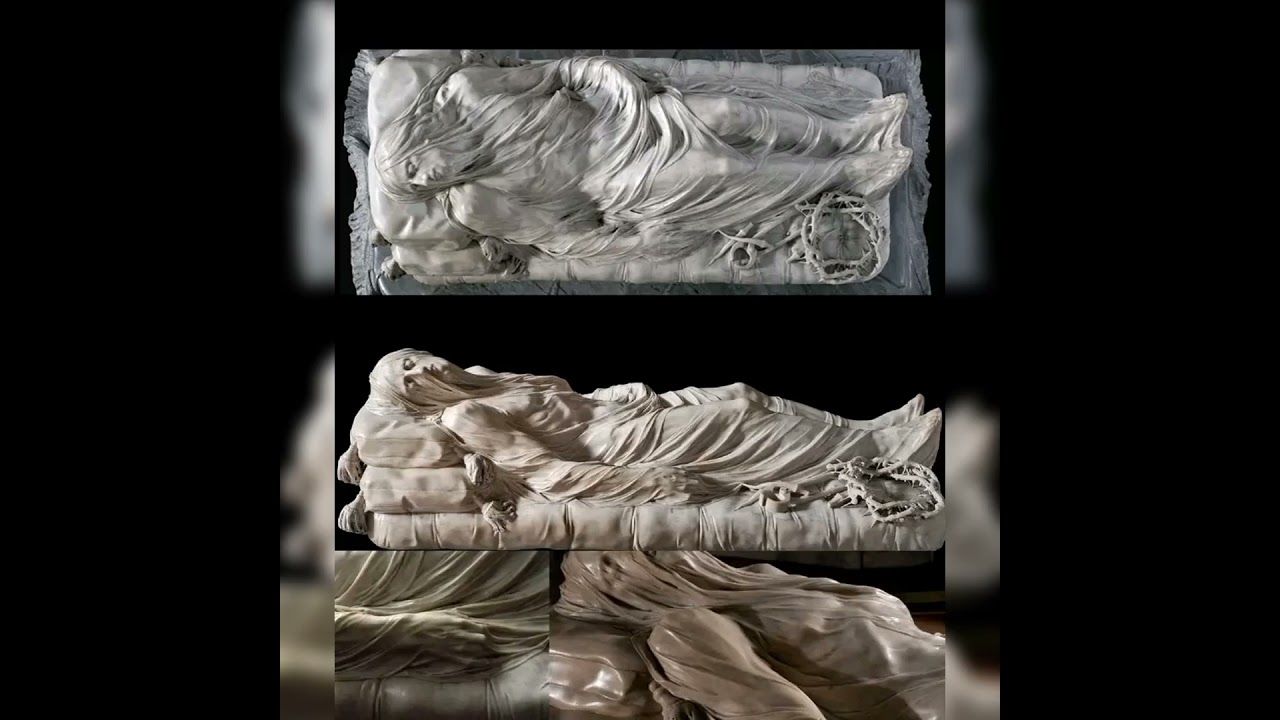 The Veiled Christ, a 1753 marble sculpture by Giuseppe Sanmartino exhibited in the Cappella Sanse...
