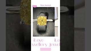 Best Jewelry Gift Ideas Cushion Cut Yellow Ring ILR053 Details #rings #jewelry  #silverring