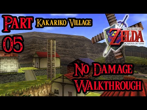 Zelda Ocarina of Time 100% Walkthrough Widescreen HD Part 5 - Kakariko Village - Sun's Song