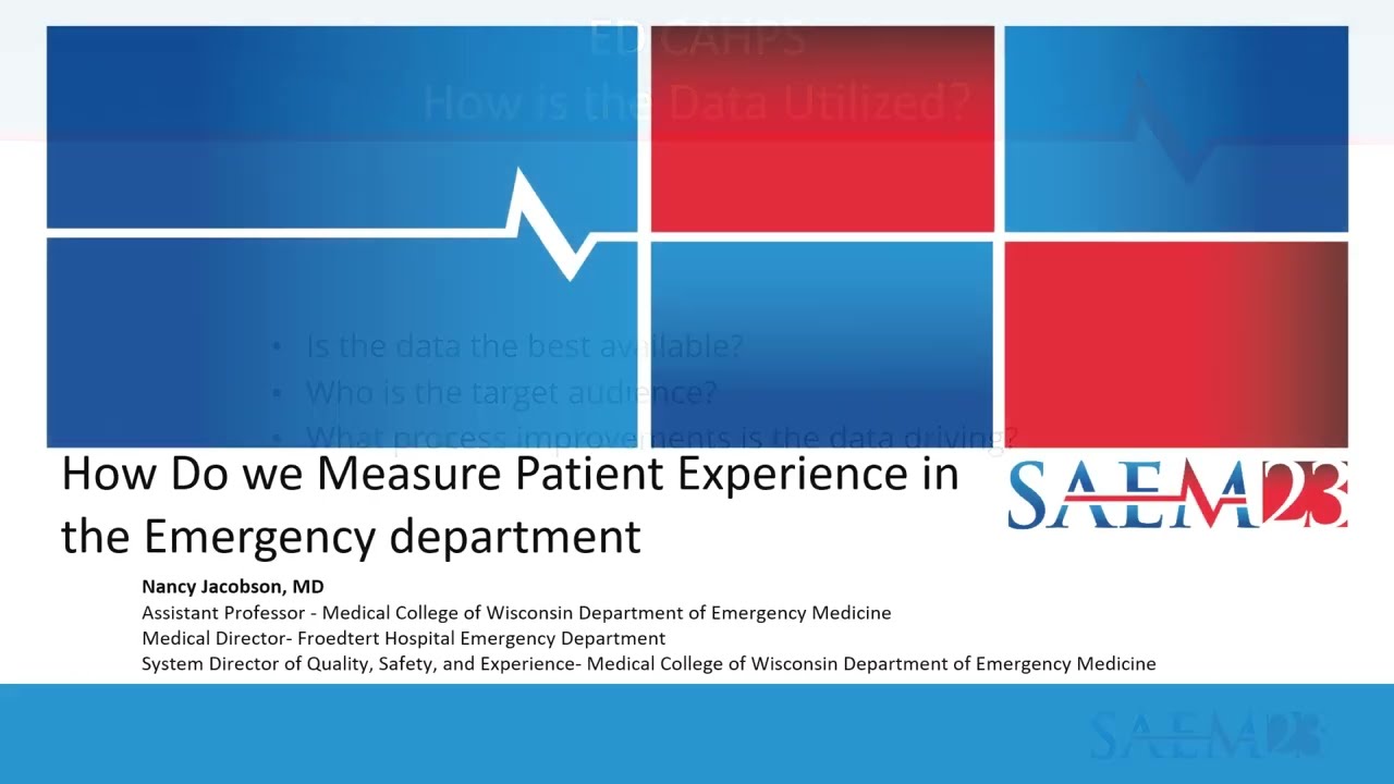 How Do We Measure Patient Experience in the Emergency Department?