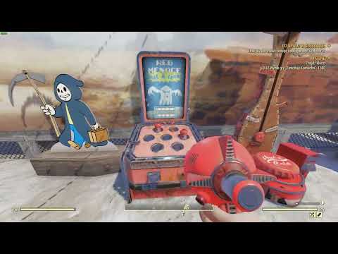 Fallout 76 Nuka World on Tour/Beach themed CAMP idea