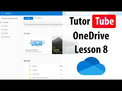 Microsoft OneDrive Lesson 1 Accessing Microsoft OneDrive from a Web Browser