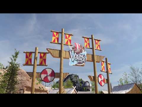 TAYTO PARK - VIKING VOYAGE WATER RIDE - 4K DRONE FOOTAGE