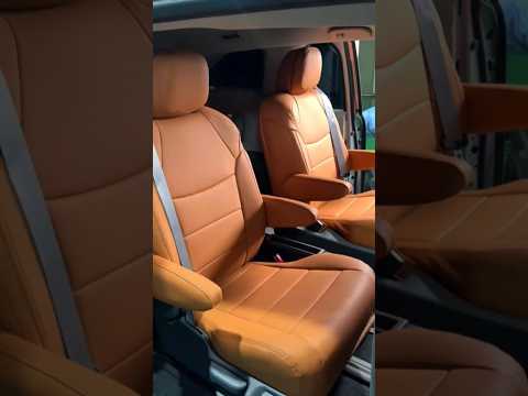 EKR custom brown seat cover for Toyota Sienna install #toyota #automotive #carcare #seatcover