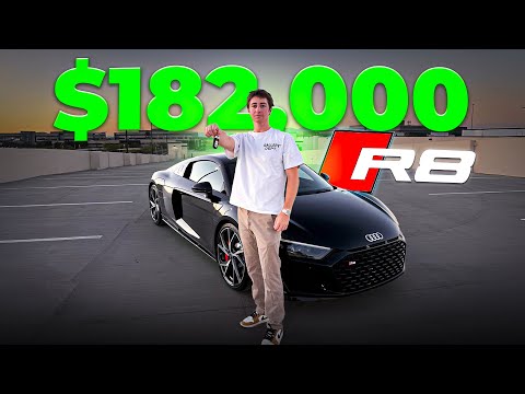 Taking delivery of my 2022 R8 Performance at 22 (dream car)