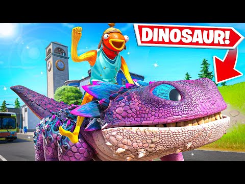 The NEW Dinosaur in Fortnite Chapter 3! (I killed it)
