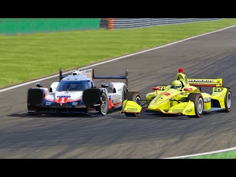 Porsche 919 EVO vs IndyCar 2018 - Monza