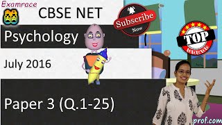 Download Lagu CBSE NET July 2016 Psychology Paper 3 (Q.1-25): Answer Keys, Solutions u0026 Explanations Thumbnail