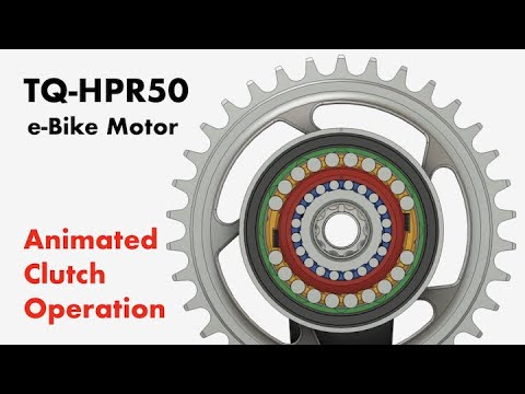 TQ-HPR50 e-Bike Motor - Animated Clutch Operation