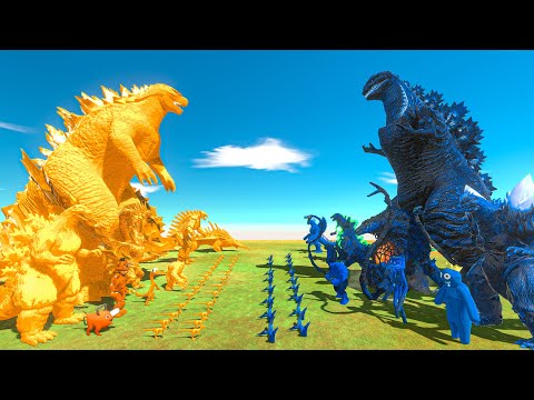 Team Orange + Godzilla vs Shin Godzilla + Team Blue - Animal Revolt Battle Simulator