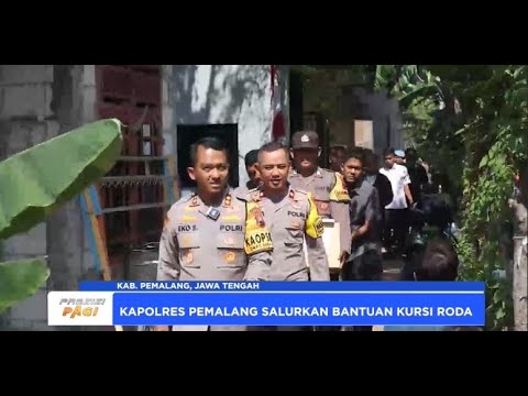 KAPOLRES PEMALANG SALURKAN BANTUAN KURSI RODA UNTUK WARGA LUMPUH