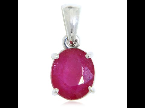 Pandantiv Argint Rubin Natural 3.51 ct - Culoare Vibranta