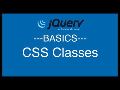 jQuery Basics Tutorial 17 - CSS Classes