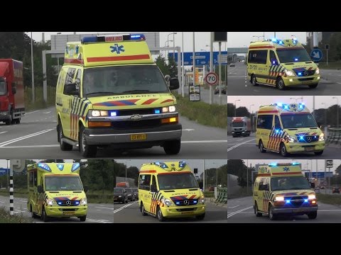 [Drietoon][Dagcompilatie 10.08.'15] Ambulances IJsselland en Flevoland met spoed in Zwolle