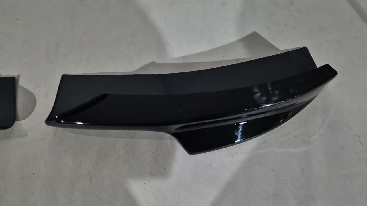 BMW 3 серия E90/E91 2005-2011 гг. Передние Flap накладки DPT (для E90 M-Sport 2008-2011, Черный Глянец, 2 шт) Video 2
