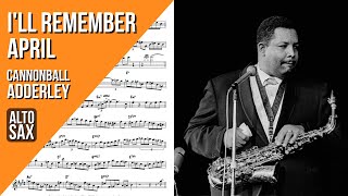 Cannonball Adderley on &quot;I&#39;ll Remember April&quot; | Solo Transcription for Alto Saxophone (Eb)