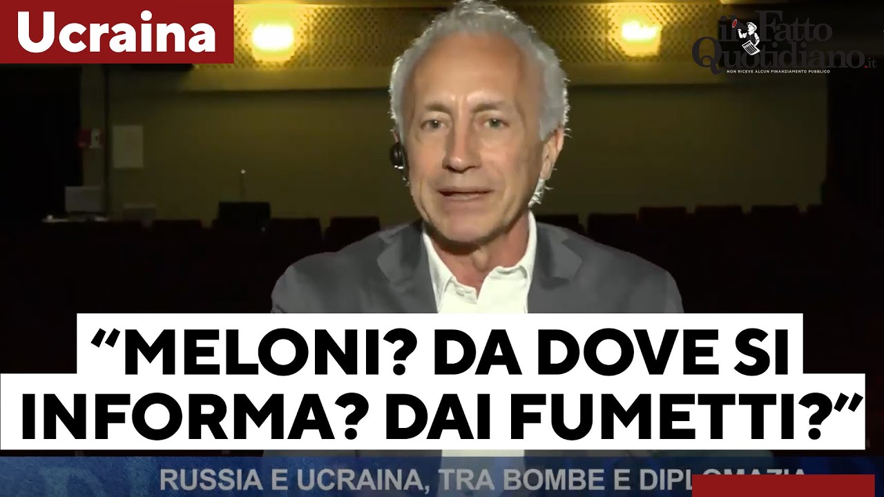 Ucraina, Travaglio: "Meloni su trattative? Si informa dai fumetti. Come fa a dire tali castronerie?"
