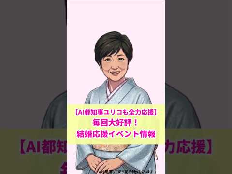 【AI都知事ユリコ】大好評の婚活・結婚応援イベント情報✨