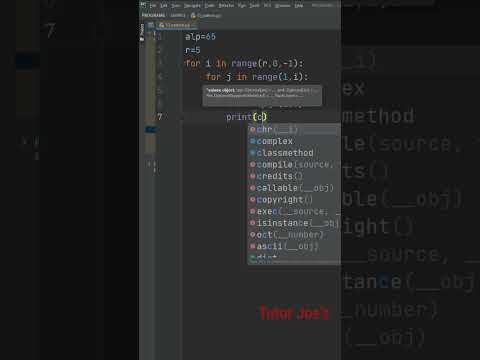 Alphabet Equilateral Triangle Pattern In Python Pattern Program Tutor Joes