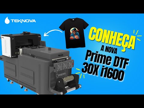 Impressora plotter DTF 30cm Prime DTF Textil 30X i1600 Direct To Film