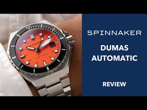 Spinnaker Dumas SP-5081-BB Automatic Tangerine Orange Dial Stainless Steel Strap-1