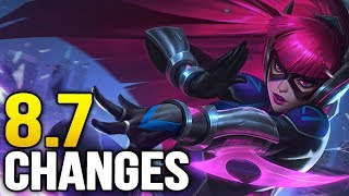 Big changes coming soon in Patch 87 (League of Leg