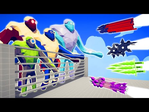 ELEMENT GIANT in PRISON VS EVERY RANGED UNIT | TABS - Totally Accurate Battle Simulator