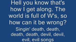 Death, Death devil, devil, devil, devil, evil, evil, evil, evil song   Voltaire with Lyrics