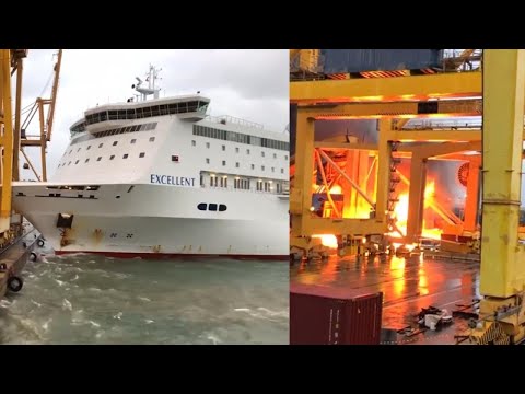 Ferry Crashes Into Spanish Dock, Sparking Huge Explosion