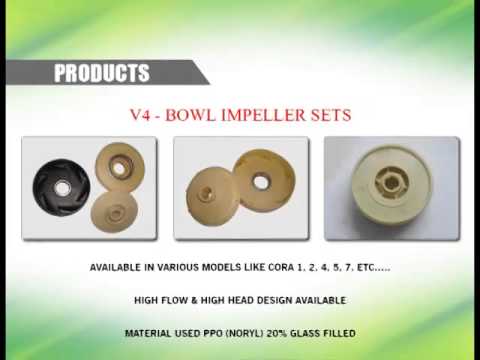 Plastic closed v6 high head noryl impellers (k-30,40,50,60,8...