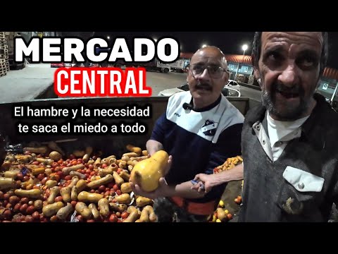 Central Market. Eating from the TRASH, hunger knows no bounds.