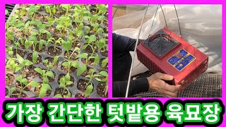 가장 간단한 텃밭용 육묘장만들기~수박과 참외 직접 접목예정 입니다 고추,오이,호박 육묘장