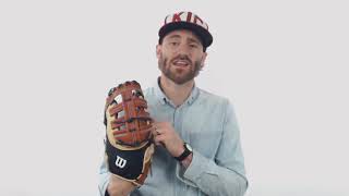 Video thumbnail: Wilson A2K Spring Training Stock 12" First Base Mitt: WTA2006PS2800CB