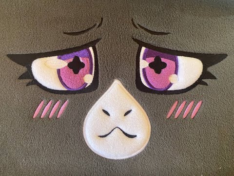 Kigurumi Embroidery Timelapse - Rinko the Shy Ram - Curlworks Custom Fursona Kigu