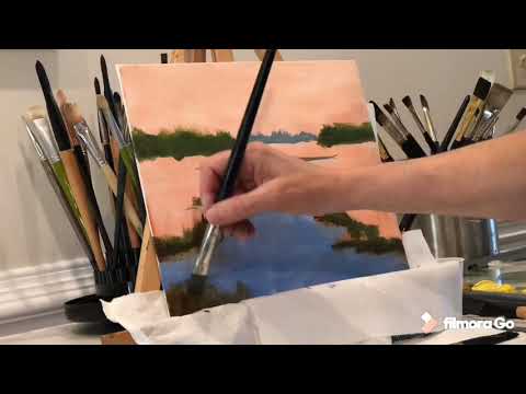 SUNNY MARSH oil painting (Time Lapse)