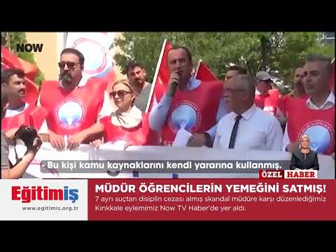Kırıkkale Adnan Şener Özel Eğitim Uygulama Okulu`nda 7 ayrı suçtan disiplin işlemi yapılmış skandal müdürle ilgili yaptığımız eylem Now TV’de yer aldı. | EĞİTİM İŞ