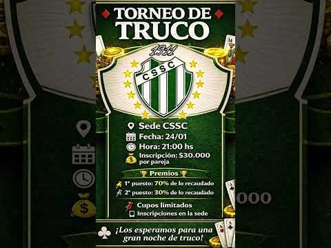 Sábado 24/01/26. 21 hs. Puerto Santa Cruz, Prov. de Santa Cruz. #locosxeltruco #truco