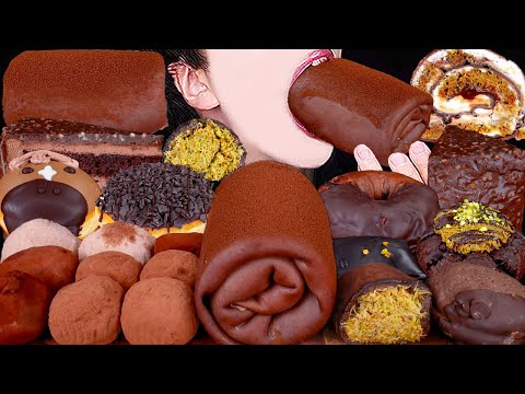 ASMR DUBAI CHOCOLATE CHEWY COOKIE ICE CREAM DESSERT MUKBANG두바이쫀득쿠키 초콜릿 먹방ドバイチョコレート 咀嚼音 EATING SOUNDS