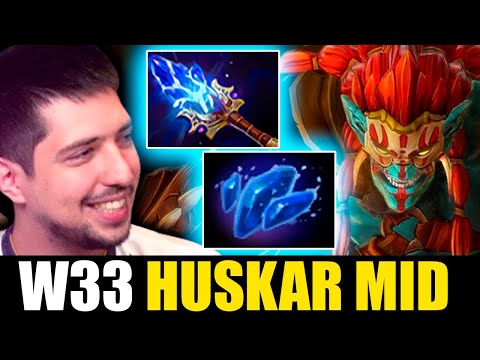 THE MOST CANCER HERO IS BACK!! - W33 HUSKAR MID with SCEPTER + SHARD BUILD in 7.31d Dota 2