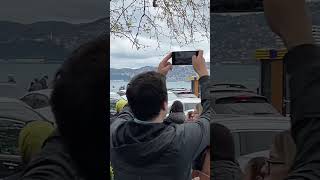 TCG Anadolu Gemisi Vatandaşların Alkışlarıyla İstanbul Boğazı'ndan Böyle Geçti #