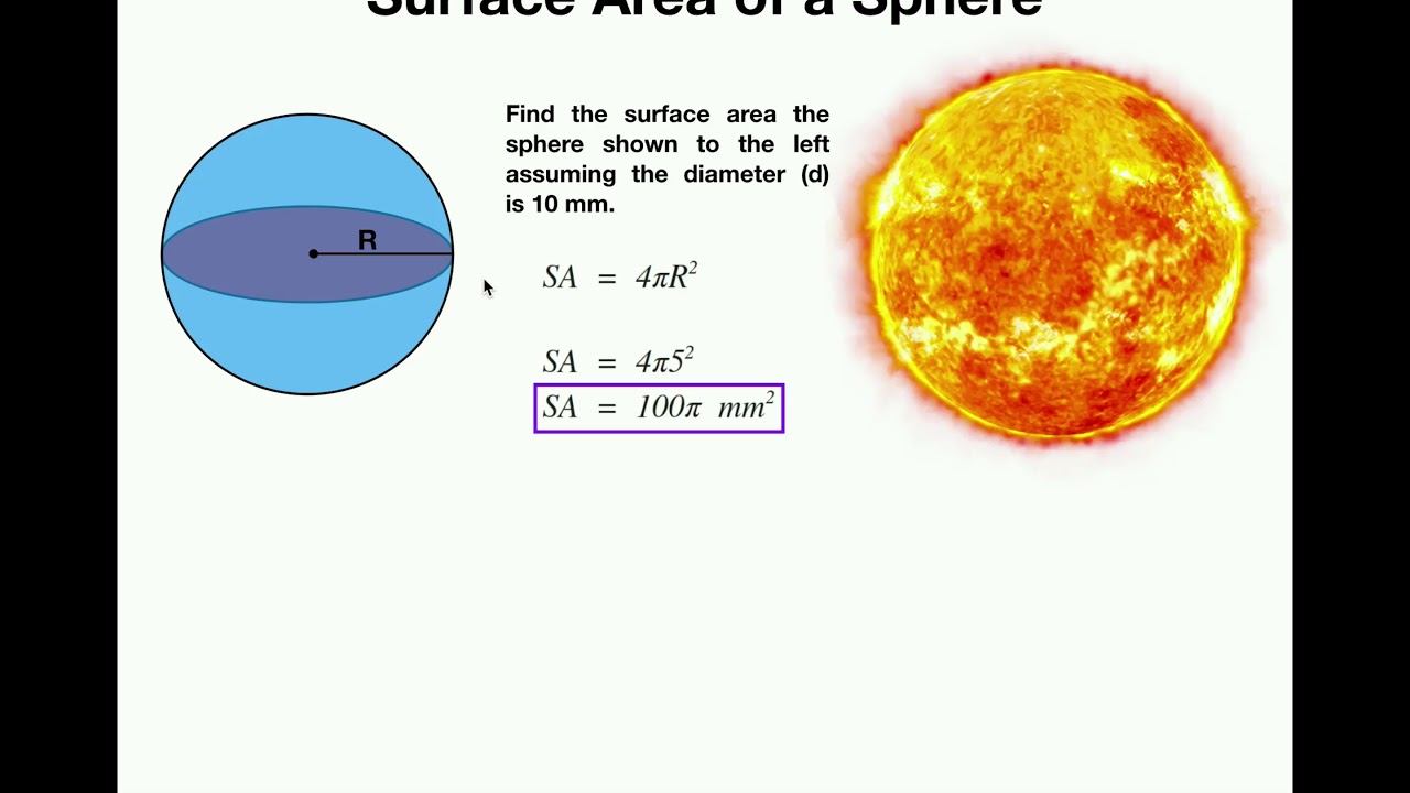 Geometry | Surface Area of a Sphere & Hemisphere