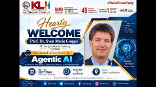 International Lecture Series on Agentic AI | Prof. Dr. Sven Mario Grop