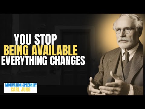 When You Stop Being Available, Everything Changes – Carl Jung (Inspired)” in the style of Louise Hay