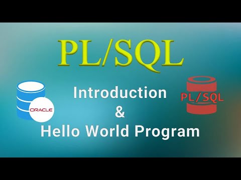 Plsql Introduction Hello World Program Using Sql Code