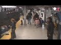 Subway rescue: Man falls onto tracks, saved by quick.
