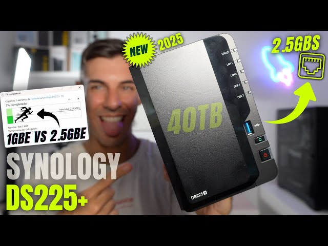 Vídeo relacionado con Synology DS225+ - Estación de Disco NAS (Intel Celeron J4125 de 4 núcleos 2.0 GHz, 2 GB DDR4, 2 Puertos RJ-45 1 GbE, 8 TB con 2 HAT3300-4T)