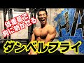 【筋トレ】胸の外側(かっこいい輪郭を作る)のトレーニング「ダンベルフライ」今までのやり方は間違っていた。本当に効かせる方法を伝授フォー!!!
